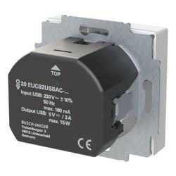 Busch Jäger SCHUKO USB-A+C 20 EUCB2USBAC-84 Steckdose mit 1x USB-A und 1x USB-C... BJ-2CKA002011A6306 4011395329337 (Abb. 1)