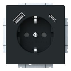 Busch Jäger SCHUKO USB-A+C 20 EUCB2USBAC-885 Steckdose mit 1x USB-A und 1x USB-C... BJ-2CKA002011A6312 4011395329399 (Abb. 1)
