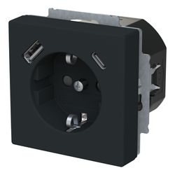 Busch Jäger SCHUKO USB-A+C 20 EUCB2USBAC-885 Steckdose mit 1x USB-A und 1x USB-C... BJ-2CKA002011A6312 4011395329399 (Abb. 1)