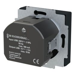 Busch Jäger SCHUKO USB-A+C 20 EUCB2USBAC-885 Steckdose mit 1x USB-A und 1x USB-C... BJ-2CKA002011A6312 4011395329399 (Abb. 1)