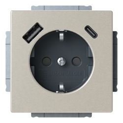 Busch Jäger SCHUKO USB-A+C 20 EUCB2USBAC-866 Steckdose... BJ-2CKA002011A6314 4011395329412 (Abb. 1)