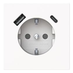 Busch Jäger SCHUKO-USB-A+C 20 EUCB2USBAC-44G Steckdose Safety... BJ-2CKA002011A6316 4011395329436 (Abb. 1)