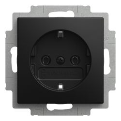 Busch Jäger SCHUKO Steckdosen-Einsatz 20 EUC-915 schwarz matt Busch-balance SI... BJ-2CKA002011A6341 4011395360491 (Abb. 1)