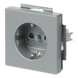 Busch Jäger future linear Schuko Kombi 20EUCKS-83 alusilber Steckdosen mit erh. Ber... BJ-2CKA002013A5272 4011395074947 (Abb. 1)