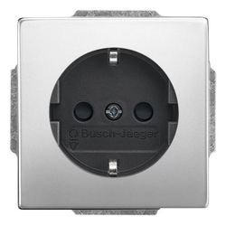 Busch Jäger pur edelstahl Schuko 20EUCKS-866 Kombi mit erhöhtem Berührungsschutz... BJ-2CKA002013A5276 4011395087534 (Abb. 1)
