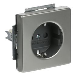 Busch Jäger pur edelstahl Schuko 20EUCKS-866 Kombi mit erhöhtem Berührungsschutz... BJ-2CKA002013A5276 4011395087534 (Abb. 1)