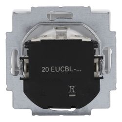 Busch Jäger SCHUKO Steckdosen Einsatz 20 EUCBL-84 mit Kontrolllicht LED grün studio... BJ-2CKA002013A5286 4011395100677 (Abb. 1)
