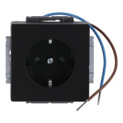 Busch Jäger SCHUKO Steckdosen-Einsatz 20 EUCBLI-885 Future schwarz mit Nachtorienti... BJ-2CKA002013A5331 4011395130025 (Abb. 1)