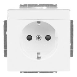 Busch Jäger SCHUKO Steckdosen-Einsatz Safety mit Schraubklemmen studioweiß Plattfor... BJ-2CKA002013A5451 4011395226766 (Abb. 1)