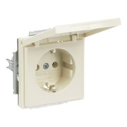 Busch Jäger carat Schuko Kombi solo 20EUK-82 future m.Klappdeckel savanne/elfenbein... BJ-2CKA002018A1465 4011395995327 (Abb. 1)