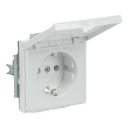 Busch Jäger carat Schuko Kombi 20EUK-84 Klappdeckel davos/studioweiss... BJ-2CKA002018A1467 4011395996270 (Abb. 1)