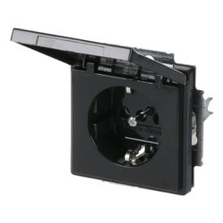 Busch Jäger Schuko Kombi 20EUK-81 Klappdeckel anthrazit... BJ-2CKA002018A1486 4011395056226 (Abb. 1)