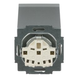Busch Jäger future linear Schuko Kombi 20EUK-83 mit Klappdeckel Alusilber... BJ-2CKA002018A1487 4011395074961 (Abb. 1)