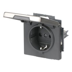 Busch Jäger pur edelstahl Schuko Kombi 20EUK-866 mit Klappdeckel Edelstahl... BJ-2CKA002018A1490 4011395087541 (Abb. 1)