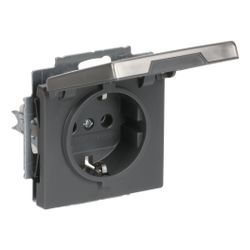 Busch Jäger pur edelstahl Schuko Kombi 20EUK-866 mit Klappdeckel Edelstahl... BJ-2CKA002018A1490 4011395087541 (Abb. 1)