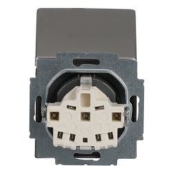 Busch Jäger pur edelstahl Schuko Kombi 20EUK-866 mit Klappdeckel Edelstahl... BJ-2CKA002018A1490 4011395087541 (Abb. 1)