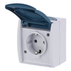 Busch Jäger APWG ocean AP Schuko 20EW-53 Steckdose 1fach grau/blaugrün IP44... BJ-2CKA002083A0817 4011395993156 (Abb. 1)