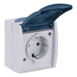 Busch Jäger APWG ocean AP Schuko 20EW-53 Steckdose 1fach grau/blaugrün IP44... BJ-2CKA002083A0817 4011395993156 (Abb. 1)