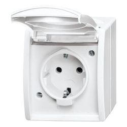 Busch Jäger APWG ocean AP Schuko 20EW-54 1fach alpinweiss Steckdose mit Klappdeckel... BJ-2CKA002083A0834 4011395083727 (Abb. 1)