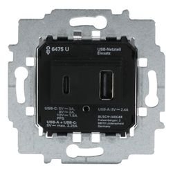 Busch Jäger Netzteil-Einsatz USB A+C 6475 U... BJ-2CKA006400A0398 4011395303450 (Abb. 1)