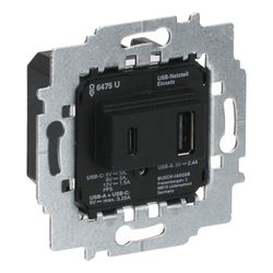 Busch Jäger Netzteil-Einsatz USB A+C 6475 U... BJ-2CKA006400A0398 4011395303450 (Abb. 1)