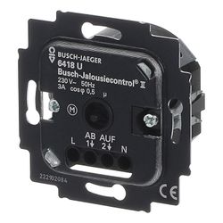 Busch Jäger UP Jalousie-Basis-Einsatz 6418U für 6430 6456 6457 geeignet für Rolllad... BJ-2CKA006410A0375 4011395075753 (Abb. 1)