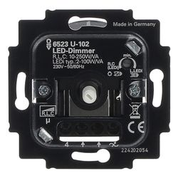 Busch Jäger Busch-Dimmer Einsatz UP 6523 U-102 LED universal Drehdimmer 2-100 Watt... BJ-2CKA006512A0334 4011395212677 (Abb. 1)