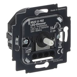 Busch Jäger Busch-Dimmer Einsatz UP 6523 U-102 LED universal Drehdimmer 2-100 Watt... BJ-2CKA006512A0334 4011395212677 (Abb. 1)