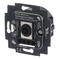 Busch Jäger UP Memory-Seriendimmer 6565U 2fach 40-315W/VA Phasenabschnitt... BJ-2CKA006565A0056 4011395075845 (Abb. 1)