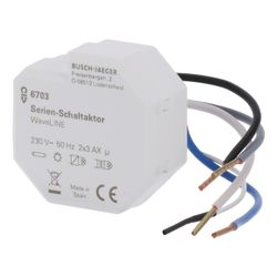 Busch Jäger Serien Schaltaktor 2-fach 6703 Funkcontrol 3-Leiter... BJ-2CKA006700A0028 4011395150122 (Abb. 1)