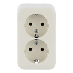 Busch Jäger Duro 2000 AP Schuko 202 EAP/11 2fach Doppelsteckdose 16 A weiß... BJ-2TKA00003933 6438199005782 (Abb. 1)