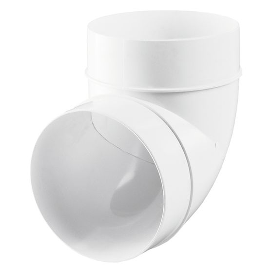 Blauberg Rohrwinkel BlauPlast RB 125/90, DN 125, Kunststoff, Weiß, 8024757