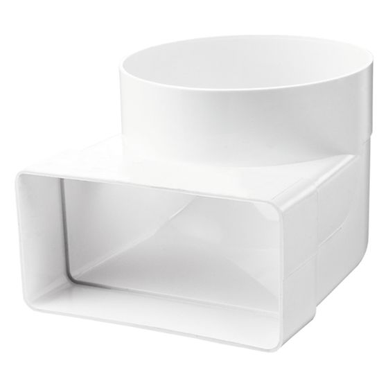 Blauberg Kanalverbinder BlauPlast US-90, 138mm, Kunststoff, Weiß, 8025518