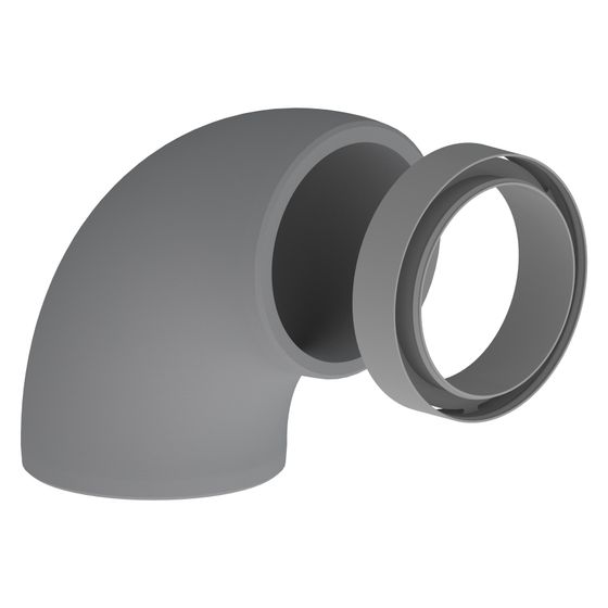 Blauberg Rohrbogen BlauFast IsoSys RB160/90, DN 160 90 Grad, Kunststoff