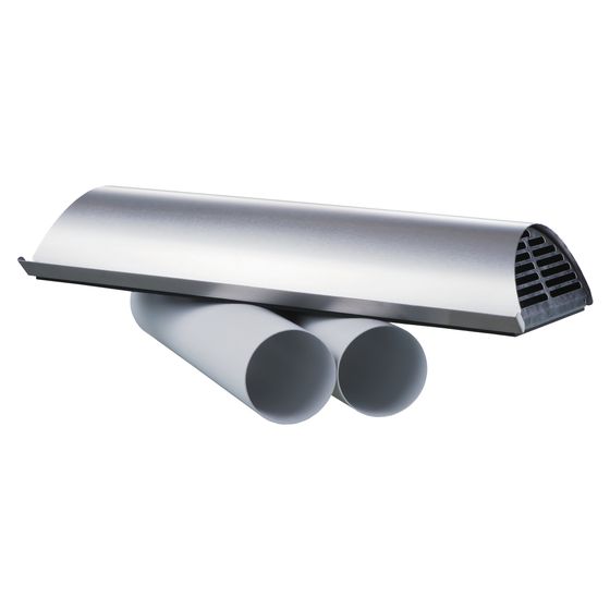 Blauberg Lüftungsset Freshbox 100, 2x Rohr 100mm, Außenhaube, Chrom, 8030277