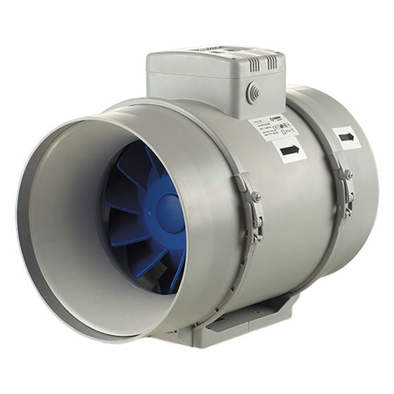 Blauberg Rohrventilator Turbo 250, DN 250, 230V, 1.360m3/h, IPX4, 383mm, Kunststoff