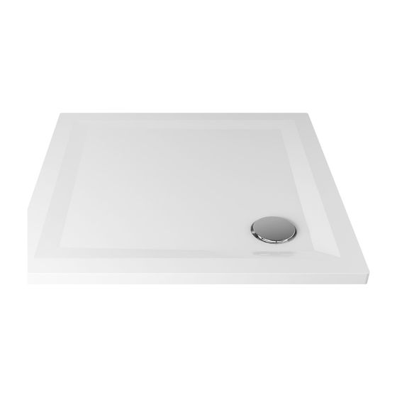 Breuer Flat Line Design Quadratduschwanne, Mineralgusswanne 1000x1000mm, Weiß