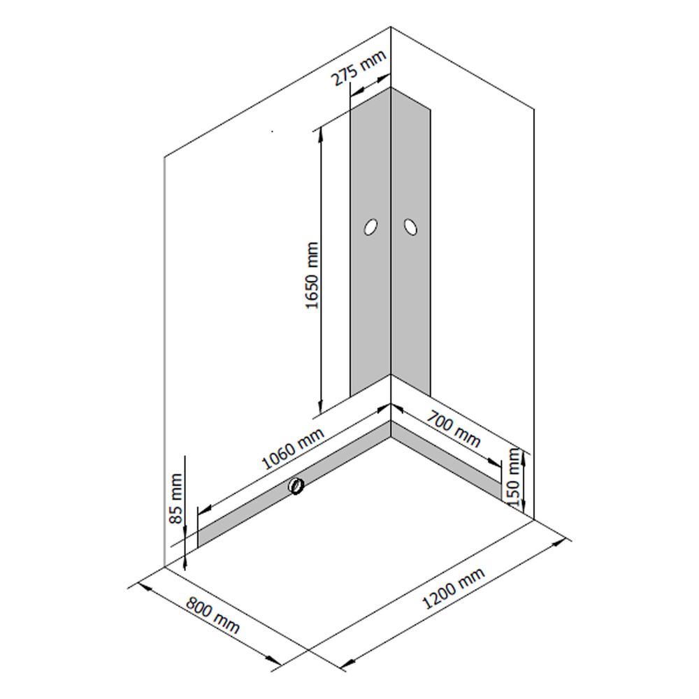 Breuer Komplettdusche als Schiebetür mit Seitenwand 800x1200mm Anschlag rechts Kl... BREUER-9449031001022 4062963334192 (Abb. 4)