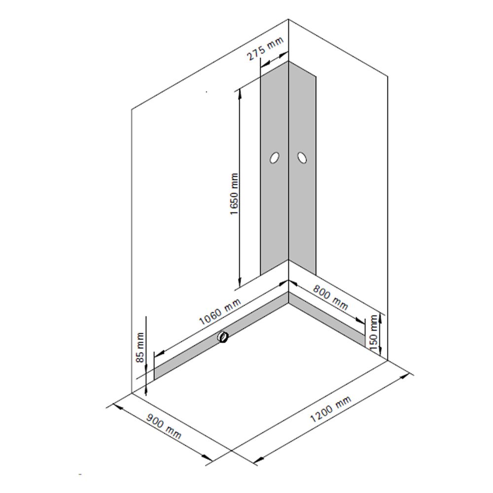 Breuer Komplettdusche als Schiebetür mit Seitenwand 900x1200mm Anschlag rechts Kl... BREUER-9449031001023 4062963334208 (Abb. 4)