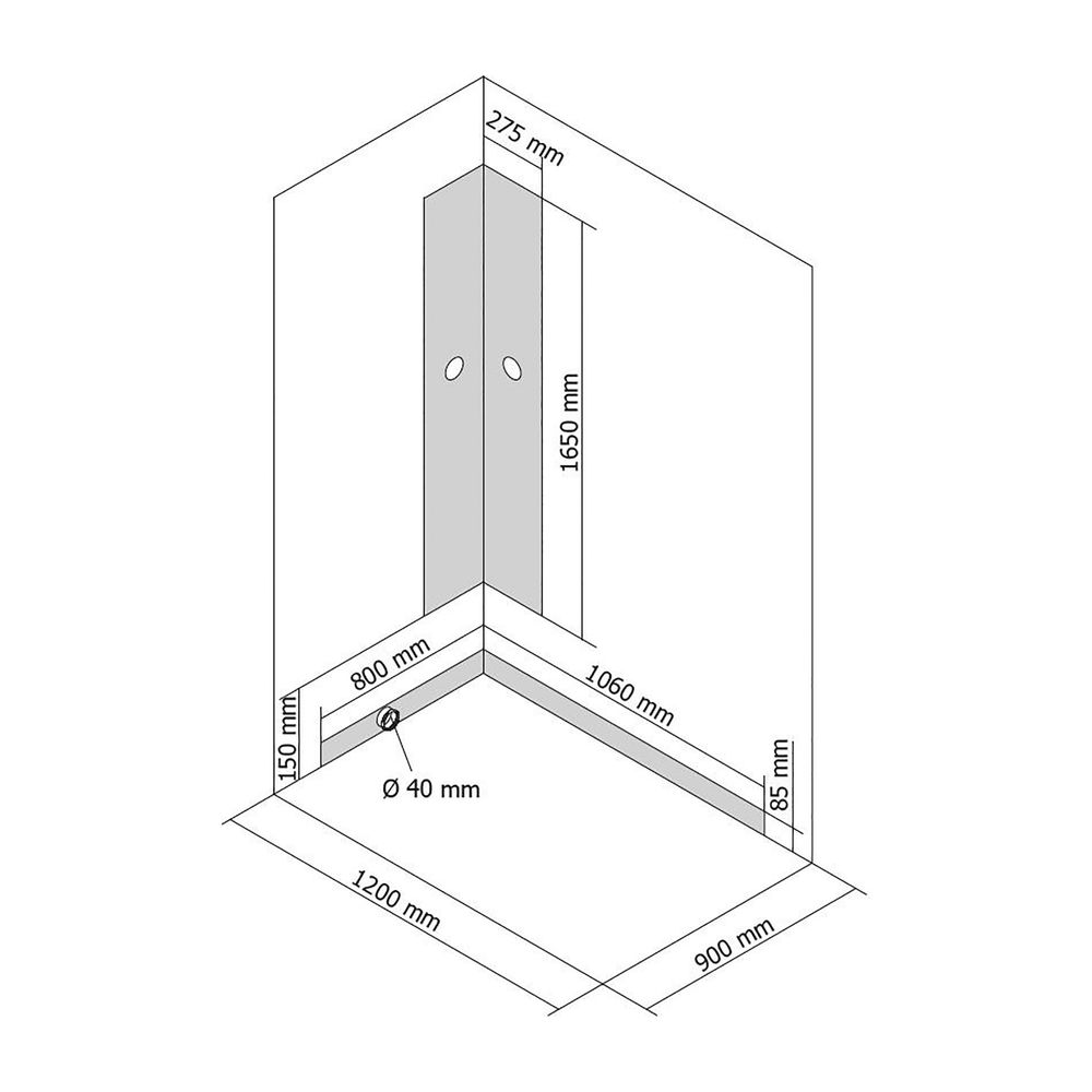 Breuer Komplettdusche als Schiebetür mit Seitenwand 900x1200mm Anschlag rechts Kl... BREUER-9449031001023 4062963334208 (Abb. 4)