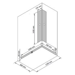 Breuer Komplettdusche als Schiebetür mit Seitenwand 800x1200mm Anschlag rechts Kl... BREUER-9449031001022 4062963334192 (Abb. 1)