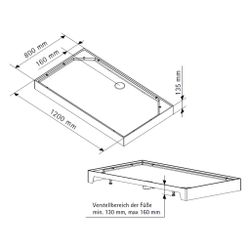 Breuer Komplettdusche als Schiebetür mit Seitenwand 800x1200mm Anschlag rechts Kl... BREUER-9449031001022 4062963334192 (Abb. 1)