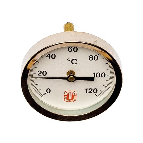 Brötje Thermometer 0–120 Grad, Anschluss Rückseite