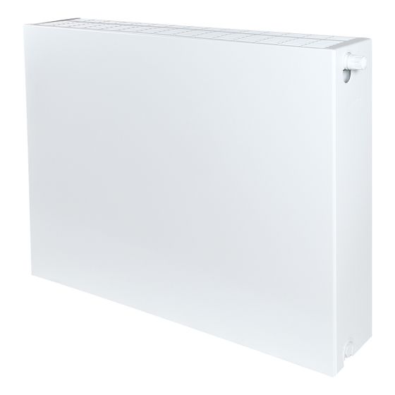 Brötje Ventil-Flachheizelement MidiPlan Typ 33 MPP 600x158x3000mm, glatter Front, Weiß, rechts, 4343W bei 70/40/20 Grad C