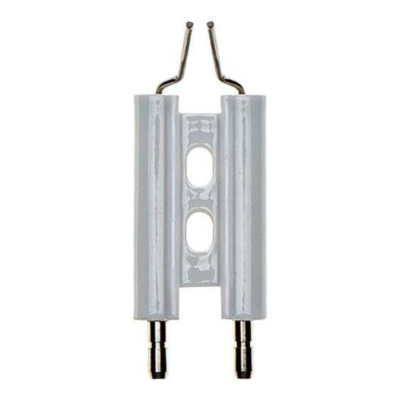 Brötje Doppelelektrode 8x42/27,3x13, Zünddraht 2x1,5D, 1.4303