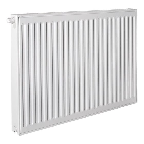 Brötje Ventil-Flachheizkörper MidiProfil Typ 11 900x70x1000mm, profilierte Front, Weiß, links, 836W bei 70/40/20 Grad C