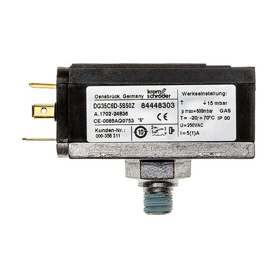 Brötje Gasdruckwächter für DG 35C, 933902