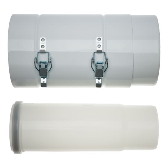 Brötje Langmuffe konzentrisch DN 80/125, PPs/Aluminium
