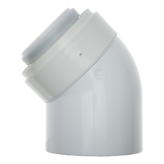 Brötje Bogen 45 Grad konzentrisch für DN 80/125, PPs/AL
