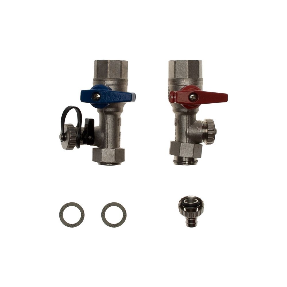 Brötje Absperrset ADH 2 für WOB, 1" Vorlauf/Rücklauf, Durchgangsform... BROETJE-684910 4017042684910 (Abb. 1)